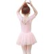 thumbnail image 4 of KAIYANG Vestido de baile de manga corta con malla de ballet para niñas con falda tutú de hilo suave, disfraces, atuendo para disfrazarse, rosa, 110 cm, 110 cm, rosa, 4 of 5