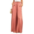 thumbnail image 2 of Pantalones Casuales para Mujer, con Cintura Elástica y Pierna , con Bolsillos. Naranja Rojo S, 2 of 9