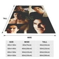 thumbnail image 4 of Ian Somerhalder The Vampire Diaries Flannel Blanket Ultra-Soft Micro Fleece Throw Blanket For Bed Sofa Couch Car Office Unisex Adult Fuzzy Bed Blanket Cozy Kids Throw Blanket 60"x50", 4 of 8
