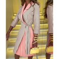 thumbnail image 1 of Autumn Shirt Dress Women Vintage Print Long Sleeve Mini Dresses For Women Fashion Turn Down Collar Lace Up Party DressXL Gao Jinjia LED, 1 of 2