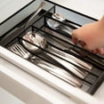 thumbnail image 3 of Drawer Organizer, Cutlery Tray Silverware Flatware Storage Divider for Kitchen, Mesh Wire with Non slip Foam Feet, 5 Component, 3 of 8
