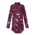 thumbnail image 4 of FAIWAD Plus Size Tops for Women Long Sleeve Round Neck Print Slim Stretch Pullover Tops, 4 of 4