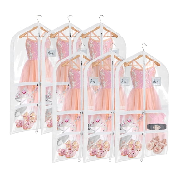 Bolsas para disfraz de baile Univivi, PVC transparente, 40 x 60 cm (paquete de 6)