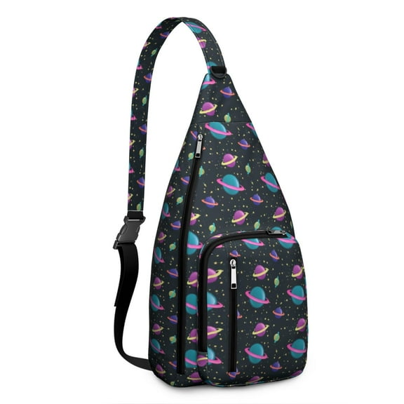 Stellar Sling Backpack - Shimmering Starfield Print Crossbody Bag