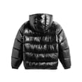 thumbnail image 5 of LYSMORA Mens Adjustable Drawcord Hooded Puffer Jacket Full Zip Elastic Cuff Windproof Warm Winter Daily Outer Coat Hand Pockets, 5 of 6