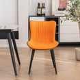 thumbnail image 5 of YOUNIKE Dining Chairs with Metal Legs Wing Backrest Set of 2 Upholstered Dinner Side Chair, Orange, 5 of 11