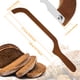 thumbnail image 2 of Cortador de Pan de 15.7" Cuchillo de Madera Cortador de Bagel de Acero Inoxidable Rebanador de Pan de Masa Madre Herramienta Portátil para Cortar Pan con Mango de Bambú Rebanador de Pan, 2 of 10