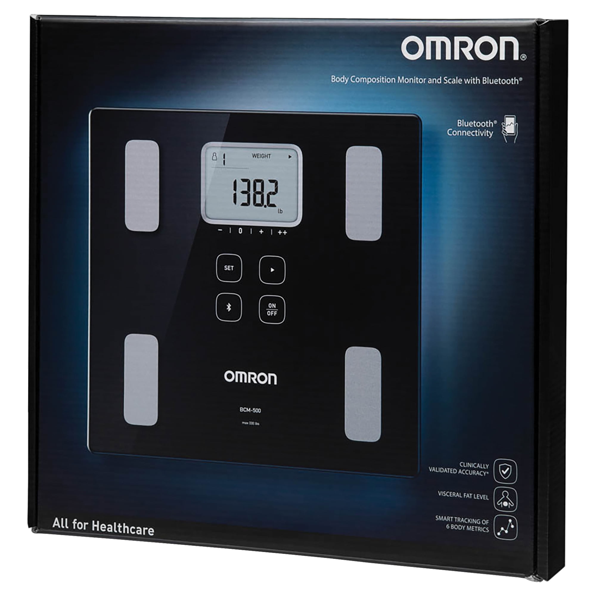Omron BP6100 3 Series Wrist Blood Pressure Monitor & LYT-CB-17  Self-Cleaning Stainless Steel Bottle (Classic Blue) 