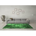 thumbnail image 3 of Ahgly Company Indoor Square Oriental Emerald Green Industrial Area Rugs, 4' Square, 3 of 4