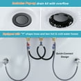 thumbnail image 5 of Wowow 8 in. Widespread Double Handle Bathroom Faucet in Black Included Pop-Up Drain and Aerator, 5 of 7