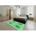 thumbnail image 4 of Ahgly Company Indoor Square Patterned Jade Green Area Rugs, 4' Square, 4 of 6