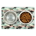 thumbnail image 1 of Hawaii Pet Mat for Food and Water, Summer Season Palm Trees and Exotic Fern Leaves Abstract Colorful Background, Non-Slip Rubber Mat for Dogs and Cats, 18" X 12", by Ambesonne, 1 of 2