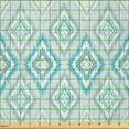 thumbnail image 2 of Ambesonne Ikat Fabric by the Yard Microfiber, Aztec Peruvian Culture, 1 Yard, Grey White Sky Blue, 2 of 2