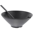 thumbnail image 1 of MasteelfCA 1 Set Japanese Ramen Bowl Spoon Chopsticks Kit Kitchen Tableware (Black), 1 of 7