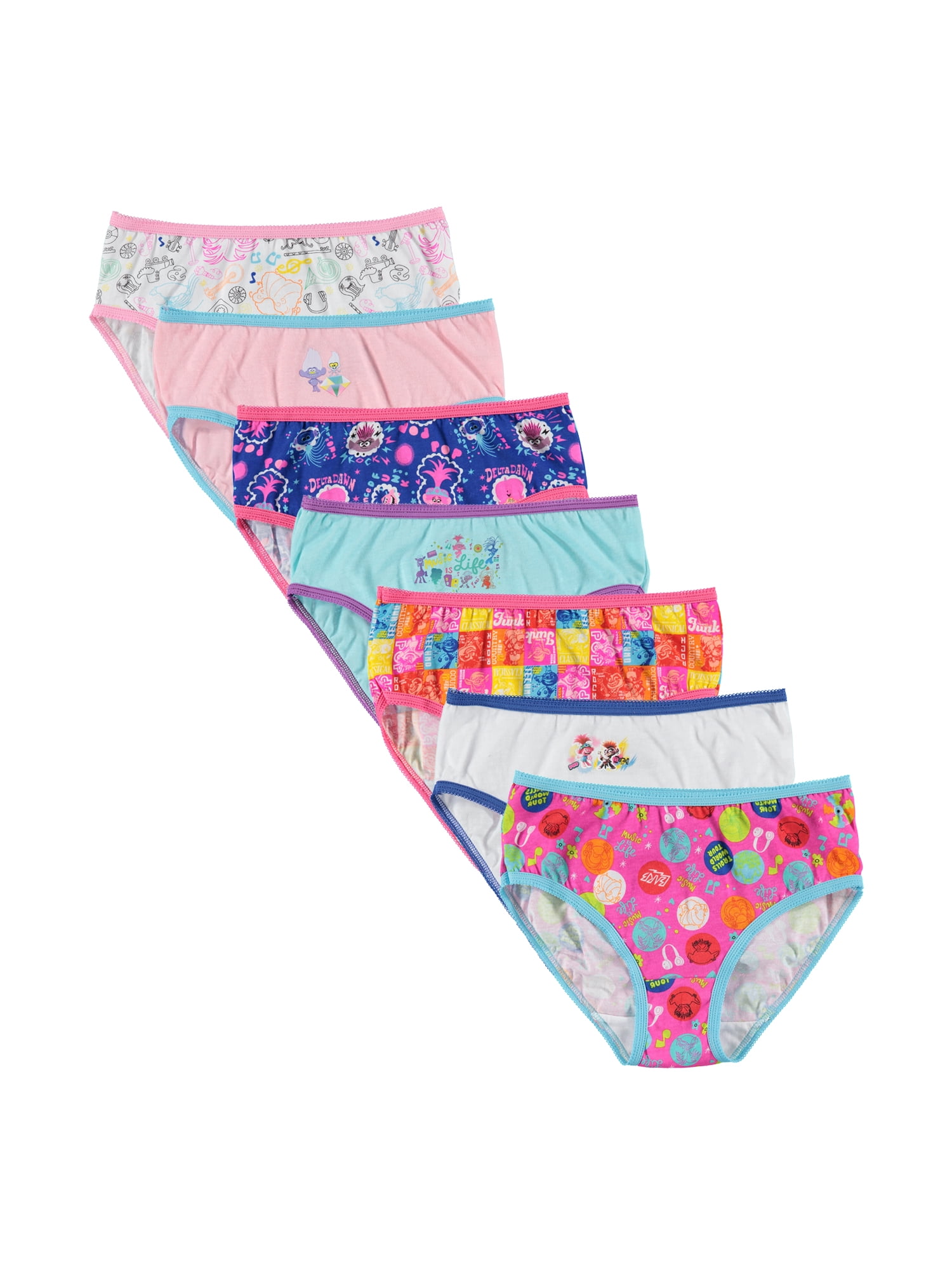 Teen Girls Underwear 7 Pack Mixed Colour Briefs/Pants/Knickers . One Size To Fit 11-16 Yrs 