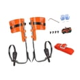 thumbnail image 3 of Juego de púas para trepar árboles Colamx almohadillas para piernas gruesas y anchas altura ajustable antideslizantes con cinturón naranja, 3 of 8