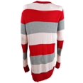 thumbnail image 2 of MAISON JULES Womens Red Color Block Long Sleeve Jewel Neck T-Shirt M, 2 of 3