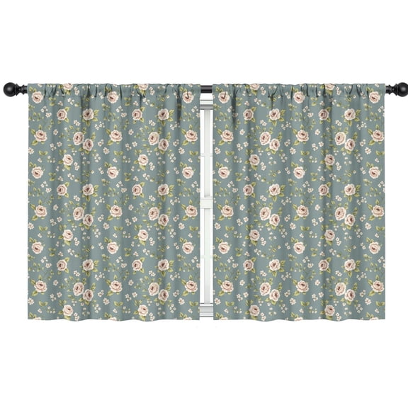 Pioneer Flower Floral Print Pattern Teens Curtains,Teens Insulated Curtains Set Of 2,Bedroom Essentials,Toddler Room Decor 42"x54"