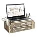 thumbnail image 3 of BLU MONACO Gold Monitor Stand with Drawer â€“ Computer Monitor Riser with Storage â€“ Laptop Stand for Desk with Storage - Laptop Organizer - Desk Organizer with Drawers, 3 of 4