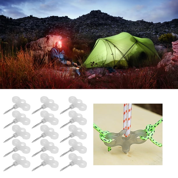 Estacas Luminosas para Tienda de Campaña Material de Acero Inoxidable ABS Diseño Roscado con 3 Agujeros para Camping y Senderismo ANGGREK Otros