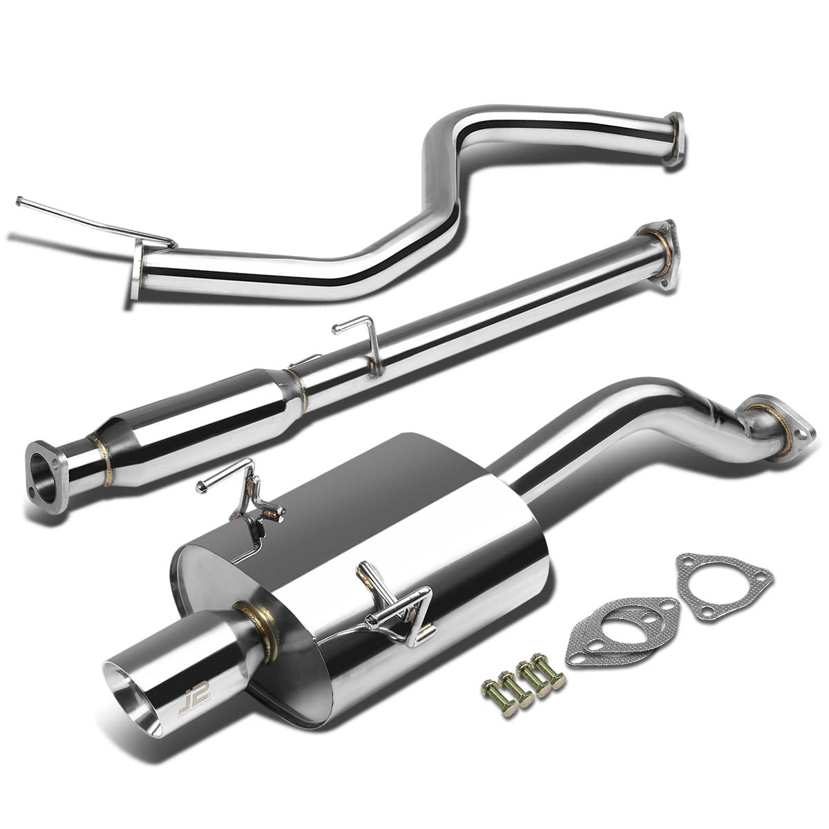 J2 Engineering 3.5" Muffler Tip Exhaust Catback System For 1992 to 1995