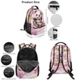 thumbnail image 3 of Jeiento Cherry Blossom Panda Backpack Set Girls Lunch Bag Pencil Case Water Bottle Sleeve Keychain 5-Piece 17 inch Lightweight Bookbag for Elementary Middle School 3rd-6th Grade Kids Age 8-10 & 10-12, 3 of 8