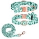 thumbnail image 1 of Collar y correa para perro con hebilla dorada fuerte ajustable con hermosa pajarita y ribete floral MFZFUKR CPB-US-YY32-4, 1 of 5