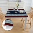 thumbnail image 2 of HAOXIT Tablecloths Vintage American Flag Waterproof Polyester Table Covers Decor for Rectangle Table,Home Dining,Outdoor,Party,Oil Proof,Spring Summer 40*40, 2 of 7