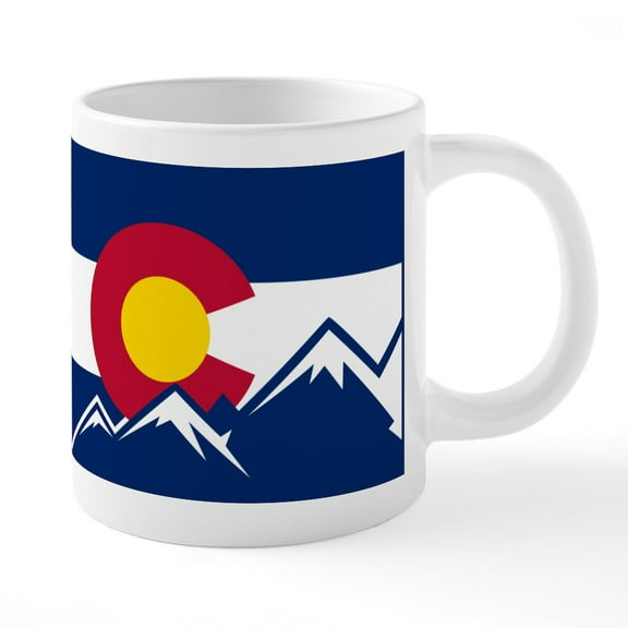 CafePress - Colorado Mountain Flag Mugs - 20 Oz White Ceramic Mega Mug