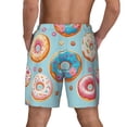 thumbnail image 3 of Kdxio Colorful Donut Print Men'S Swim Trunks With Compression Liner 7 Inch Inseam Quick Dry Swim Shorts, 3 of 7