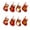 Red Plaid, variant on Christmas Joy, Set of 4, 3D Christmas Theme Stockings Gift & Candy Bag & Tableware Holder Ornament Animated Santa Reindeer Snowman Dog, Tinsel, Set of 8