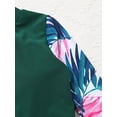 thumbnail image 5 of iiniim Gig Girls Athletic UPF 50+ Swimwear Long Sleeve Rash Guard Swimsuit for Surfing Diving 7-14 Green 11-12, 5 of 7