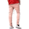 thumbnail image 4 of Ma Croix Mens Two Tone Zipper Jogger Pants Skinny Fit Training Slim Casual Elastic Athletic, 4 of 5