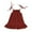 Wine, variant on Mercatoo 0 to 3Y Cotton Dress for Girl Toddler Sleeveless 𝐇𝐚lter Solid Color Linen Pleated Feeling Suitable Dresses