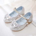 thumbnail image 2 of lnmuld Toddler Girls Soft-Sole Ballet Shoes with Embellishments, Comfortable & Durable for Everyday Wear Color:Silver,Size:7-8 Years, 2 of 6