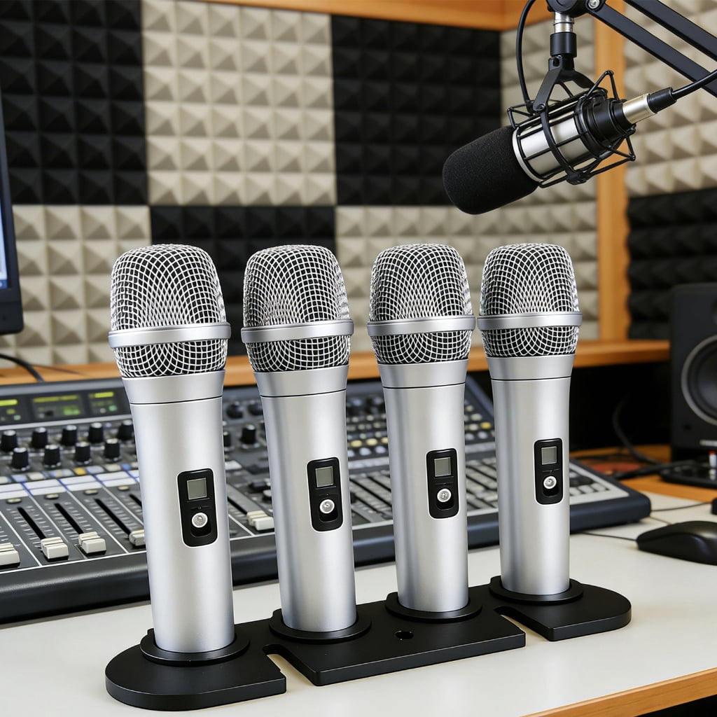 JROCHE Microphones Holder Stand Accessory With 3/8 Thread For Easy Installation And Use