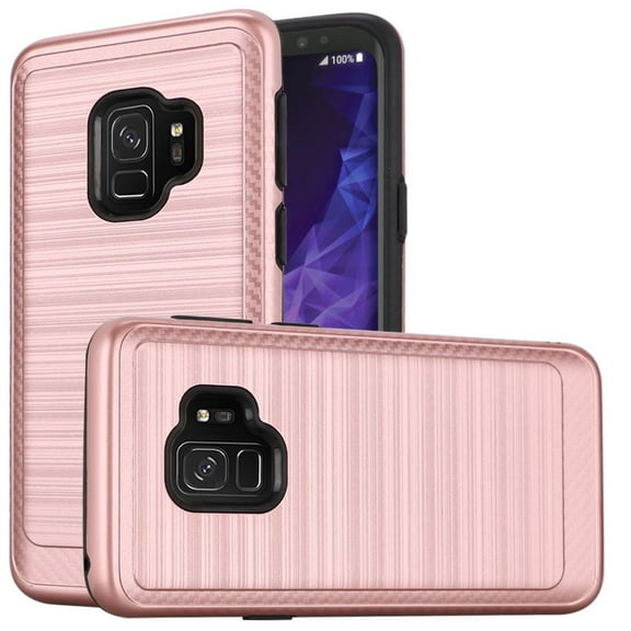 GSA Brushed Case with Edge Design for Samsung Galaxy S9 - Rose Gold