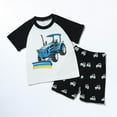 thumbnail image 2 of Caqnni Baby Kids Boys Elastic Shorts Set 6 12 18 24 Months 3T 4T Short Sleeve Shirt with Elastic Waist Shorts Outfits Set Pjs Kids Gift 2PCS Pajamas Outfits (4-5 Years), 2 of 9
