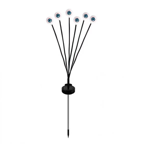 Halloween Decorations Outdoor 6 Led Eyeball Solar Pathway Lights Purple Halloween Stake Lights for Yard Garden Lawn Halloween Decor