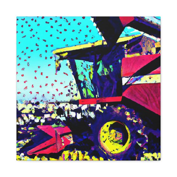 Combine Harvester Pop Art - Canvas