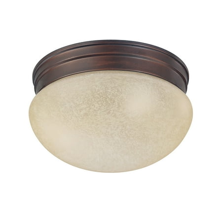 Burnished Ceiling Light - Capital Lighting Burnished Bronze 2 Light Ceiling Fixture with Mist Scavo Glass