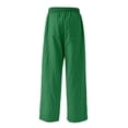 thumbnail image 5 of LRen Girl Pants Size 14-16, Girls Summer Elastic Waist Wide Leg Pants Beach Vacation Trousers with Pockets, 5 of 7