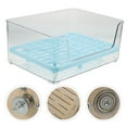 thumbnail image 1 of IFANLANDOR Small Litter Box for Rats Rabbit Litter Box Transparent Plastic Potty Training 1Set, 1 of 8