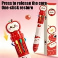 thumbnail image 4 of EGNMCR Personalized Red Apples Black Cats 10-Color Ballpoint Pen Fast-Drying Colored Pens For Students Stylish And Multifunctional Ballpoint Pens 10ml Plastic Multicolor Ballpoint Pen, 4 of 6