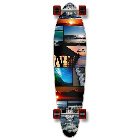 Yocaher Kicktail Seaside Longboard Complete