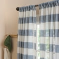thumbnail image 2 of TOWN & COUNTRY BASICS Pax Semi-Sheer Stripe, Light Filtering Indoor Curtains 2-Pack Blue/White, 50"x84", 2 of 10