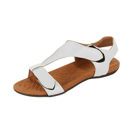 

Leather Flat Sandals for Women Girls Bunion Corrector Sandals Comfy Platform Shoes for Women Casual Summer Boho Flats