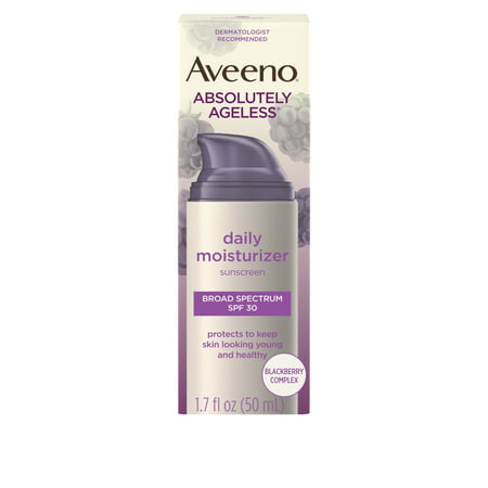 Aveeno Absolutely Ageless Facial Moisturizer with Blackberry Complex, Anti-Wrinkle, SPF 30 1.7 fl (Best Anti Aging Moisturizer With Spf)