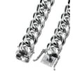 thumbnail image 4 of Silver Chain - Mens White Chain / Miami Cuban Link, 4 of 7