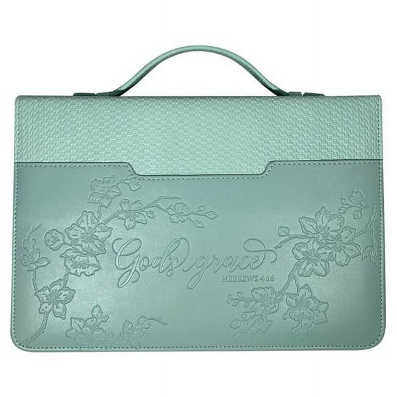 White Dove Designs 205639 Debossed with Weave Pattern Bible Cover - Gods Grace, Mint - Extra Large